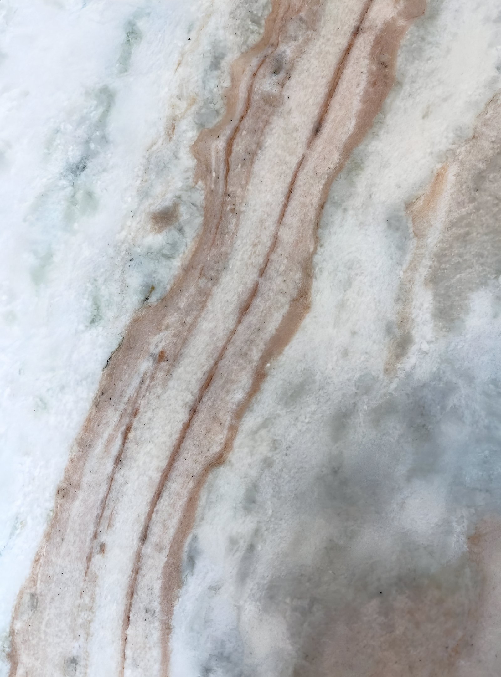 White marble crossed by a pink vein