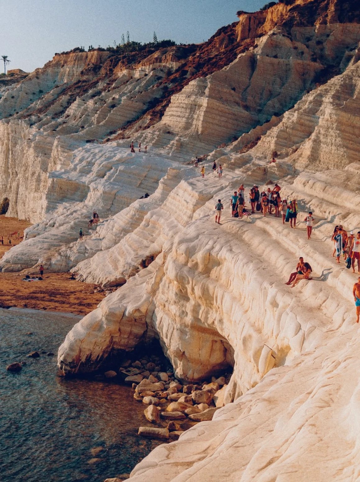 The white limestone cliffs of the Scala dei Turchi, Sicily